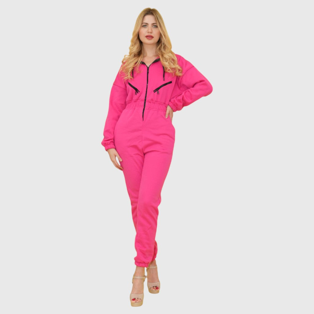 Pink Joggers Jumpsuit